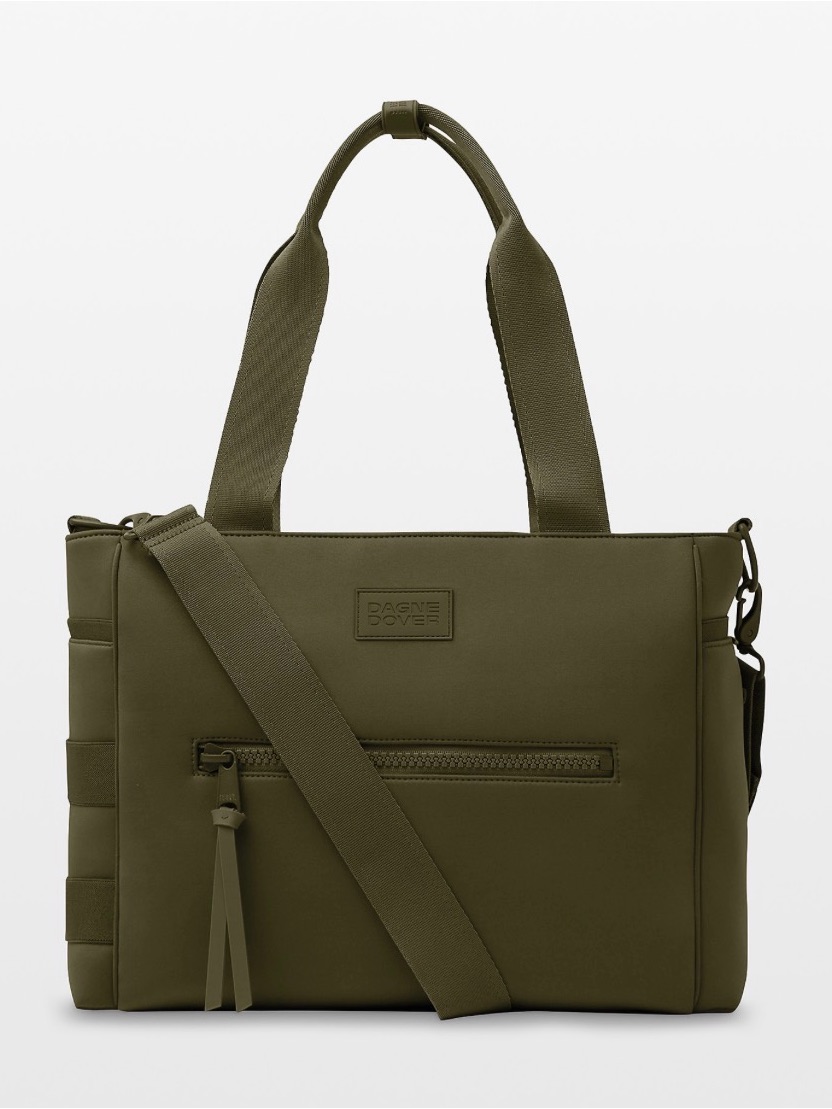 Dagne Dover Olive Zip-Front Tote